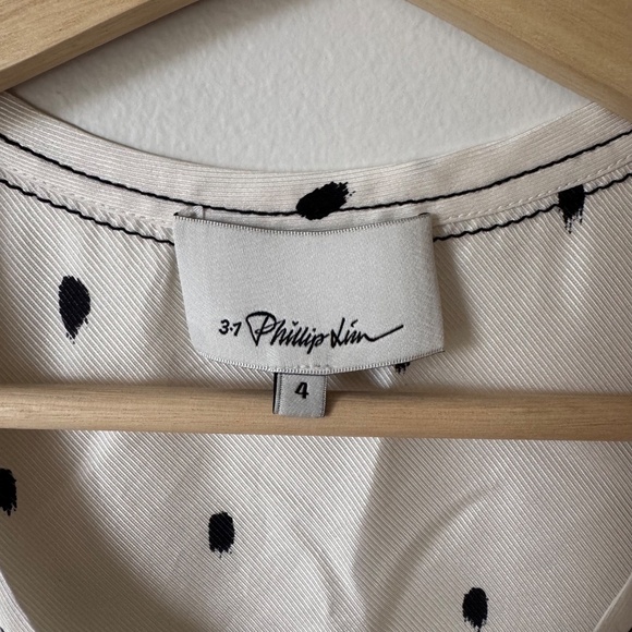 3.1 Phillip Lim White and Black Polka Dot Camisole - Picture 3 of 6